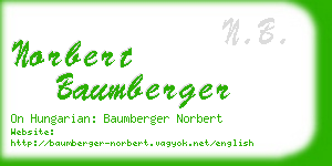 norbert baumberger business card